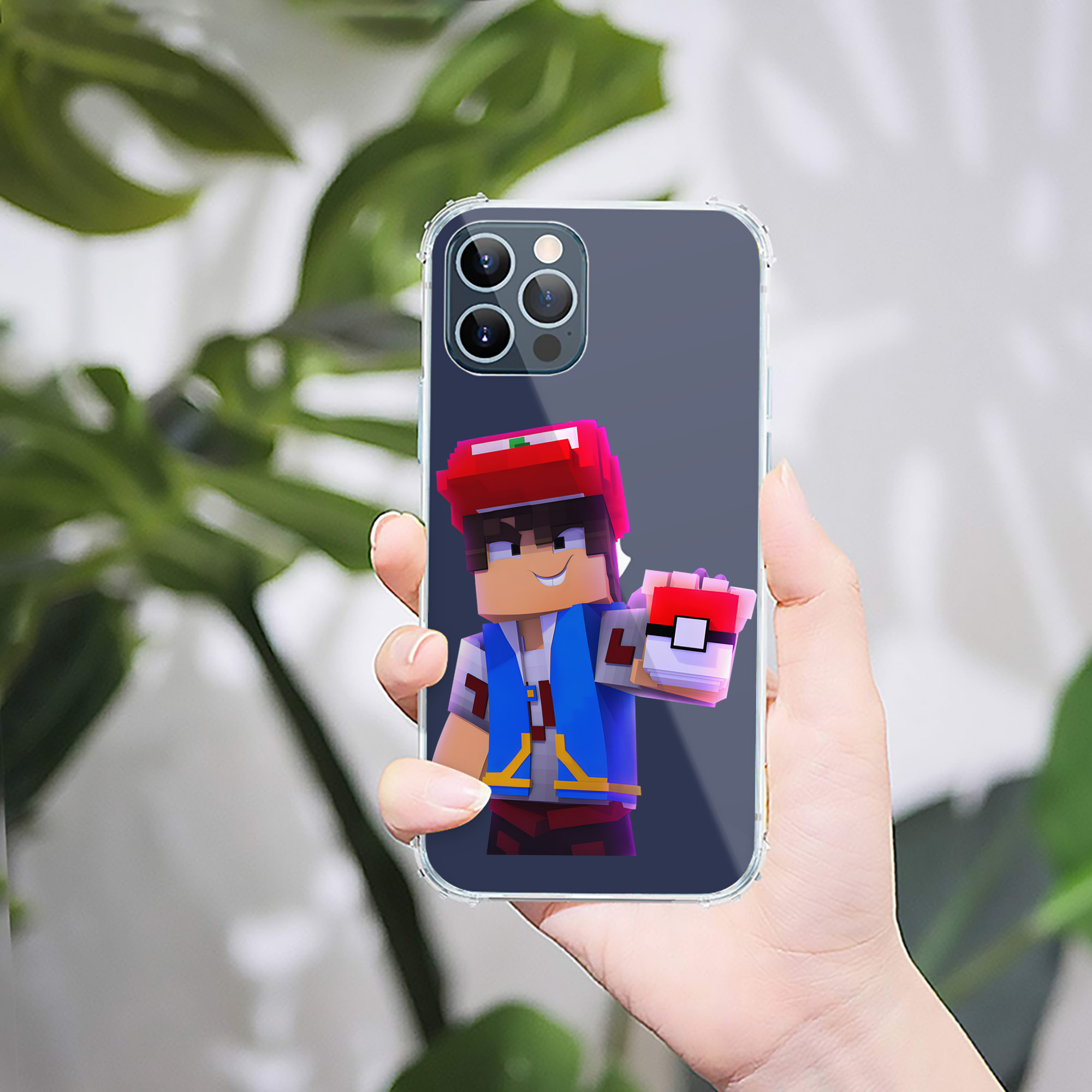 （画像用） マインクラフト ブロックの世界 Minecraft MC Block world 【iPhone 12シリーズ対応】透明スマホケース（クリアソフトケース）